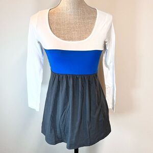NWT Theory Tri Color Elamie Top Color Block Size Womens S